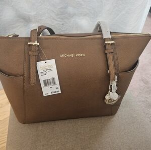 Michael Kors Chocolate Brown Leather Handbag